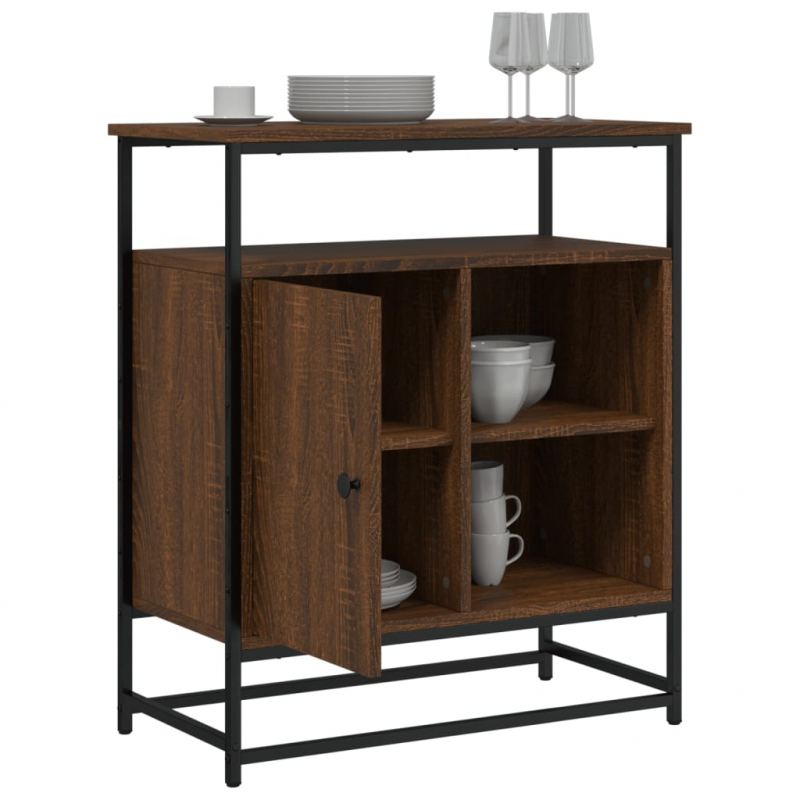 Sideboard Braun Eichen-Optik 69x35x80 cm Holzwerkstoff
