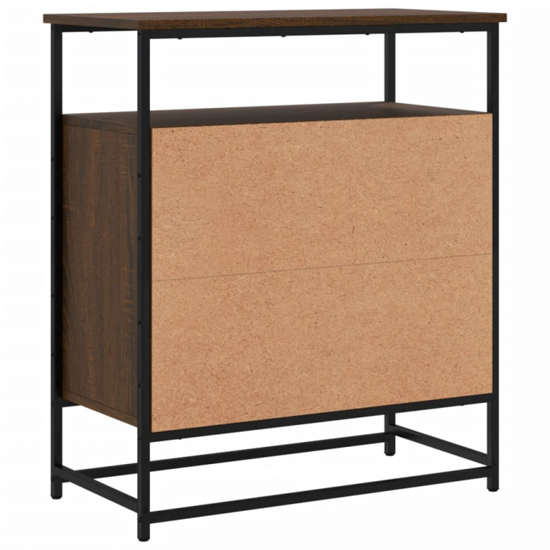 Sideboard Braun Eichen-Optik 69x35x80 cm Holzwerkstoff