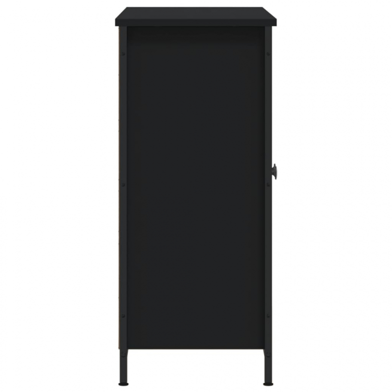 Sideboard Schwarz 100x33x75 cm Holzwerkstoff