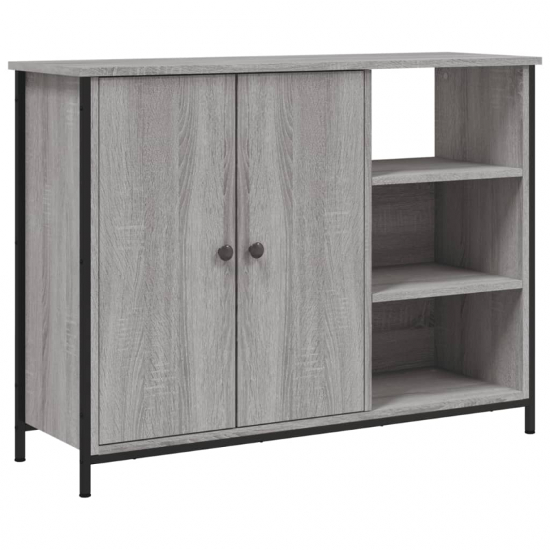 Sideboard Grau Sonoma 100x33x75 cm Holzwerkstoff