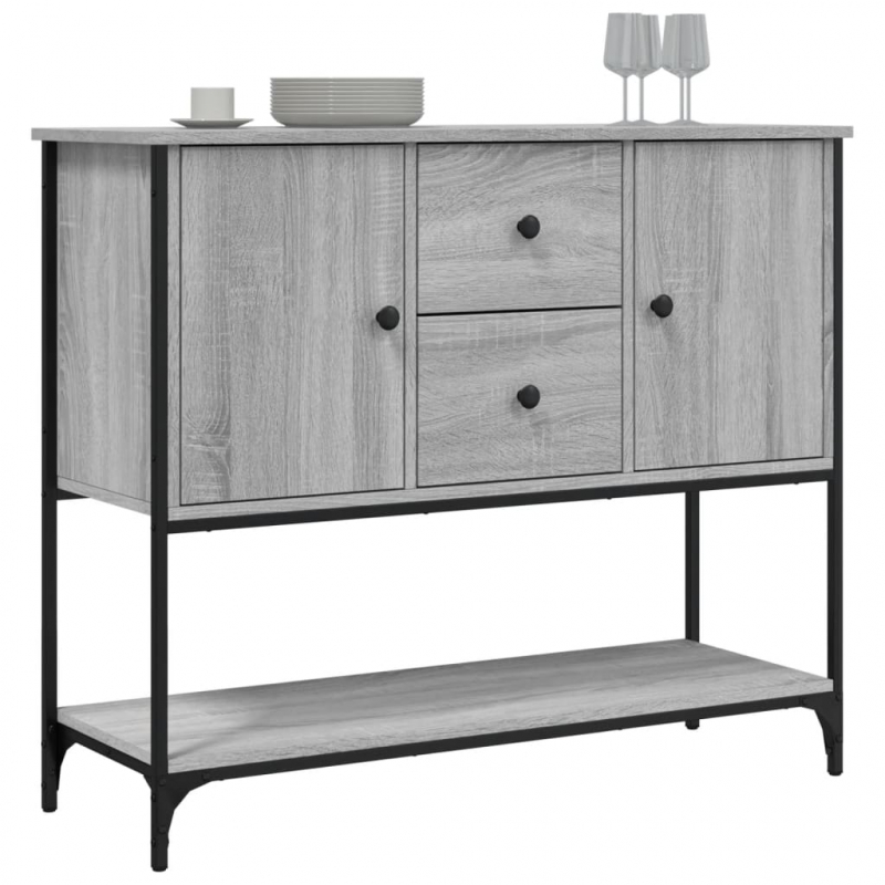 Sideboard Grau Sonoma 100x36x85 cm Holzwerkstoff