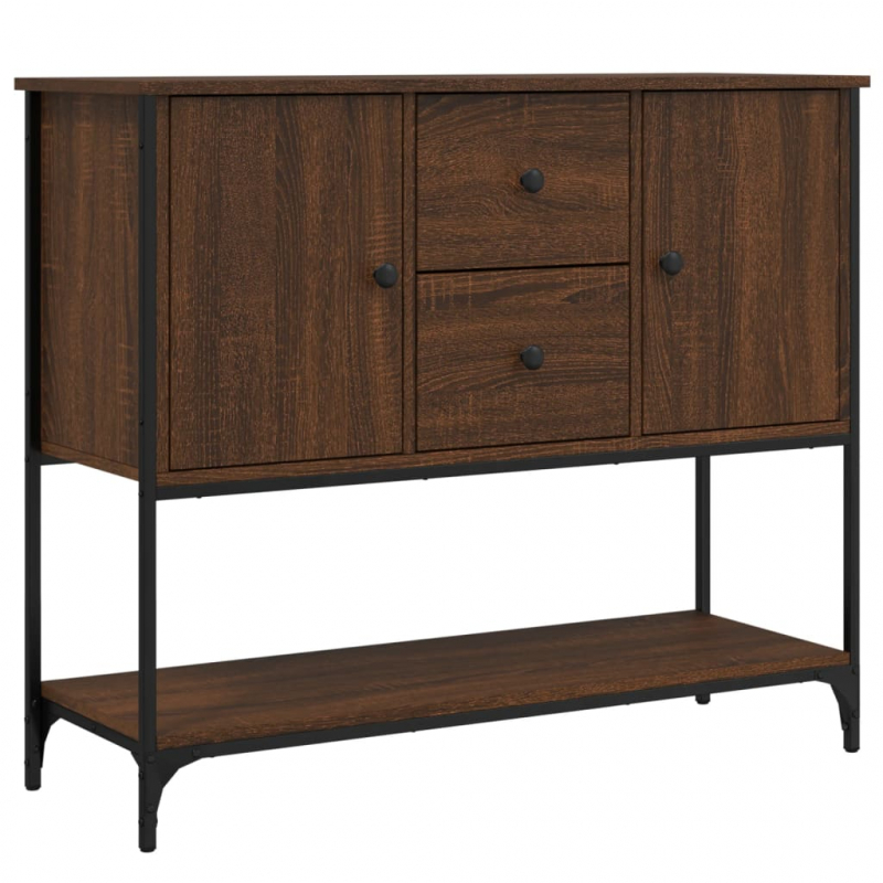 Sideboard Braun Eichen-Optik 100x36x85 cm Holzwerkstoff