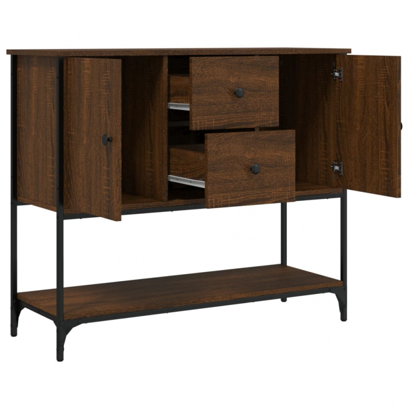 Sideboard Braun Eichen-Optik 100x36x85 cm Holzwerkstoff