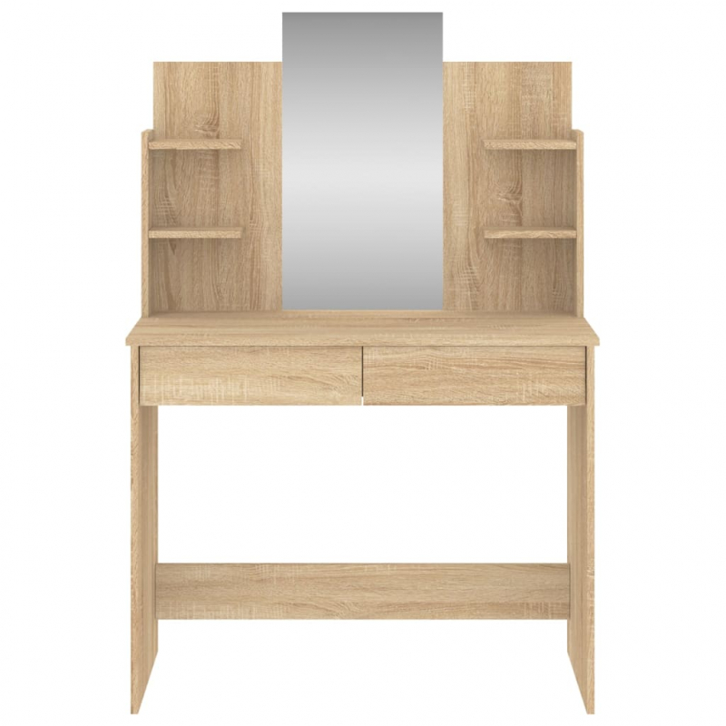 Schminktisch mit Spiegel Sonoma-Eiche 96x39x142 cm