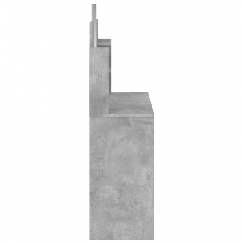 Schminktisch mit Spiegel Betongrau 96x39x142 cm