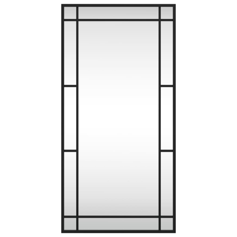 Wandspiegel Schwarz 40x80 cm Rechteckig Eisen