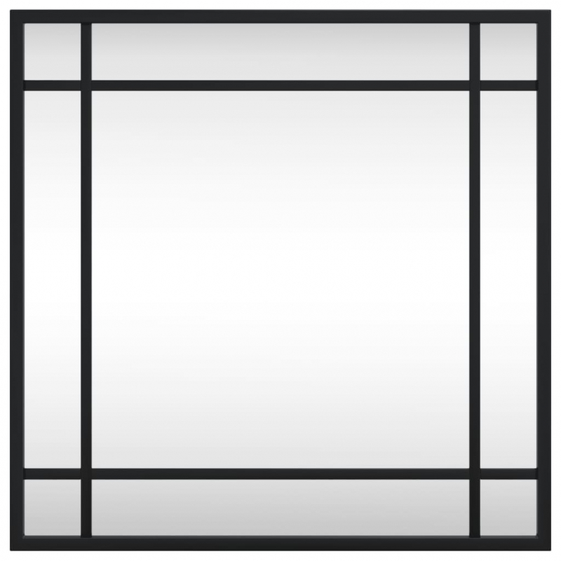 Wandspiegel Schwarz 40x40 cm Quadratisch Eisen
