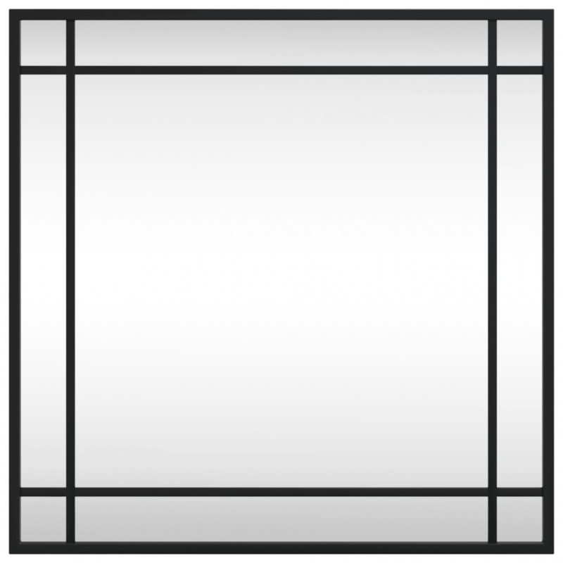 Wandspiegel Schwarz 50x50 cm Quadratisch Eisen