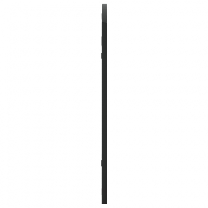 Wandspiegel Schwarz 100x60 cm Gewölbt Eisen