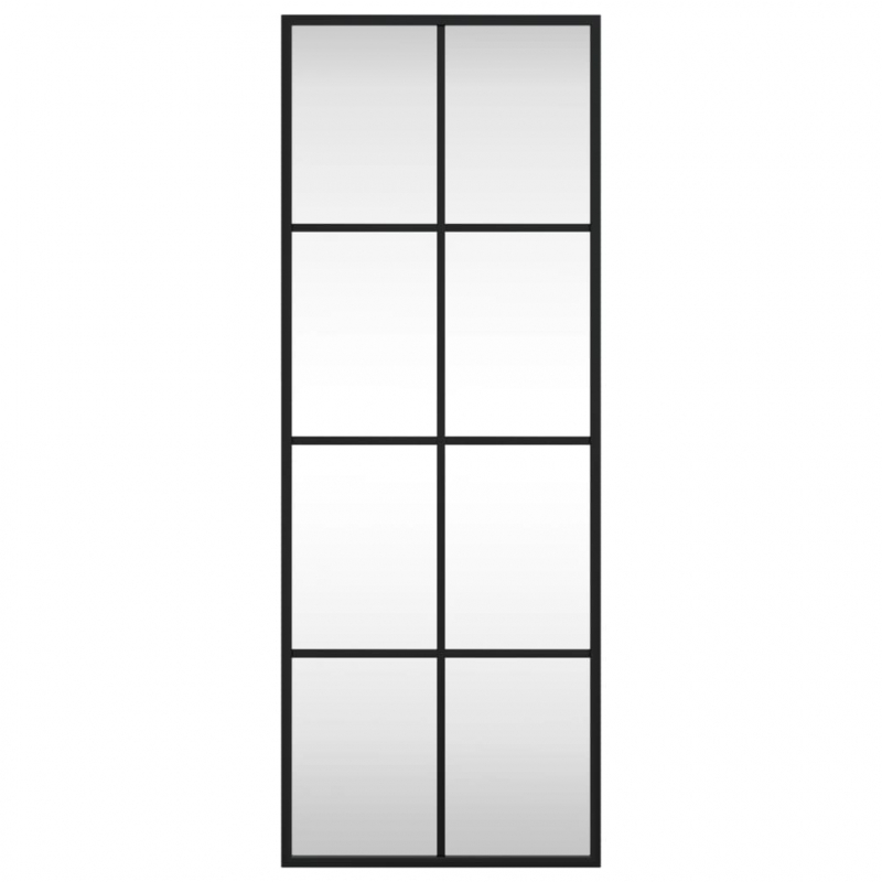 Wandspiegel Schwarz 30x80 cm Rechteckig Eisen
