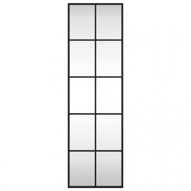 Wandspiegel Schwarz 30x100 cm Rechteckig Eisen
