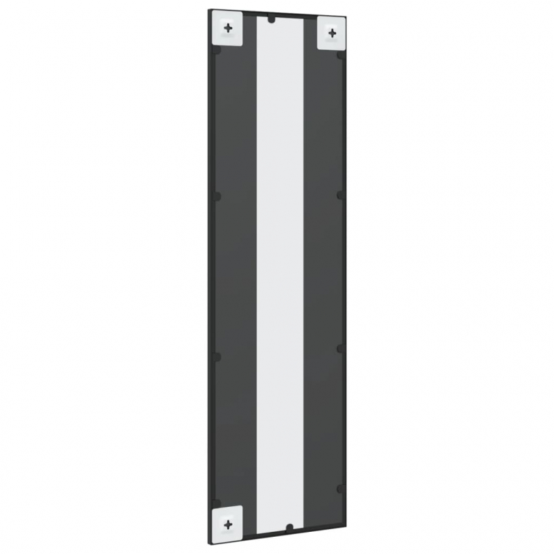 Wandspiegel Schwarz 30x100 cm Rechteckig Eisen