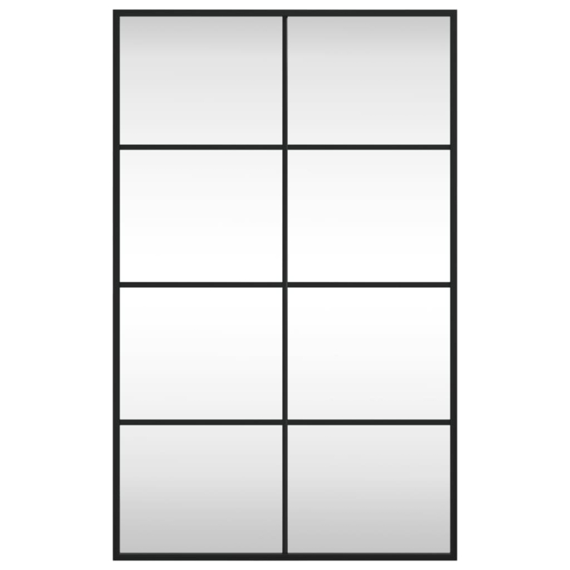 Wandspiegel Schwarz 50x80 cm Rechteckig Eisen