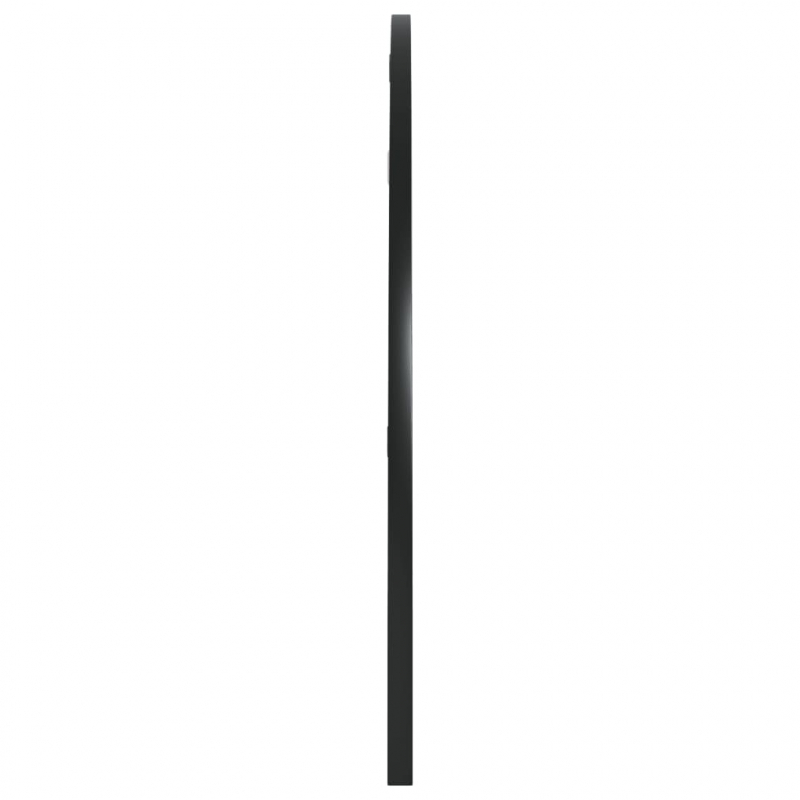 Wandspiegel Schwarz 100x50 cm Gewölbt Eisen