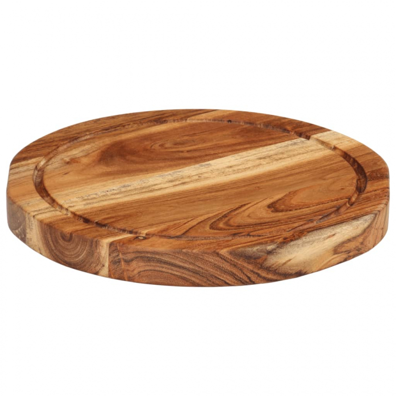 Schneidebrett Ø25x2,5 cm Massivholz Akazie
