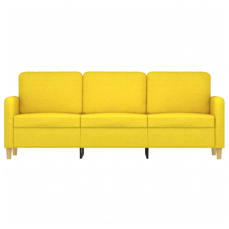 3-Sitzer-Sofa Hellgelb 180 cm Stoff