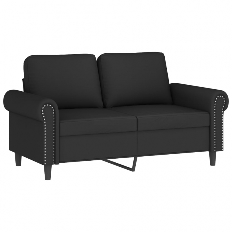 2-Sitzer-Sofa Schwarz 120 cm Samt