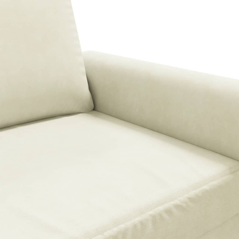 3-Sitzer-Sofa Creme 180 cm Samt