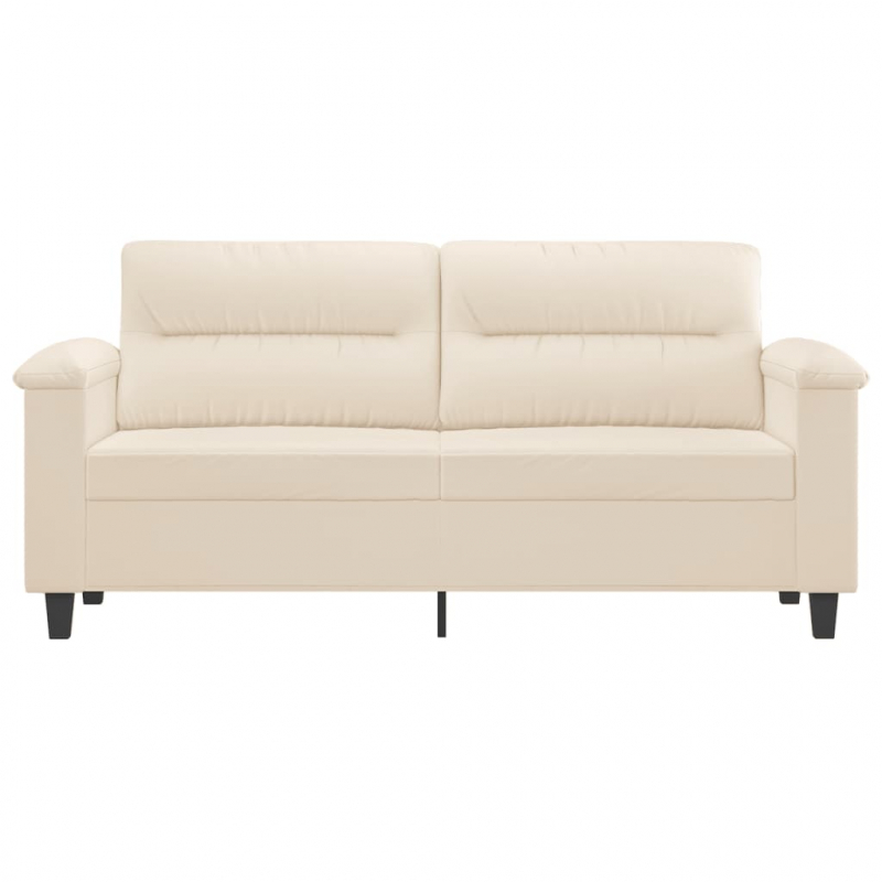 2-Sitzer-Sofa Beige 140 cm Mikrofasergewebe