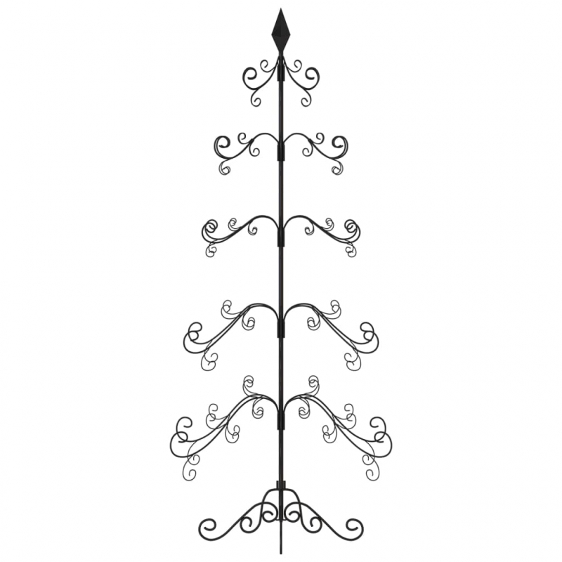 Metall-Weihnachtsbaum für Dekorationen Schwarz 150 cm