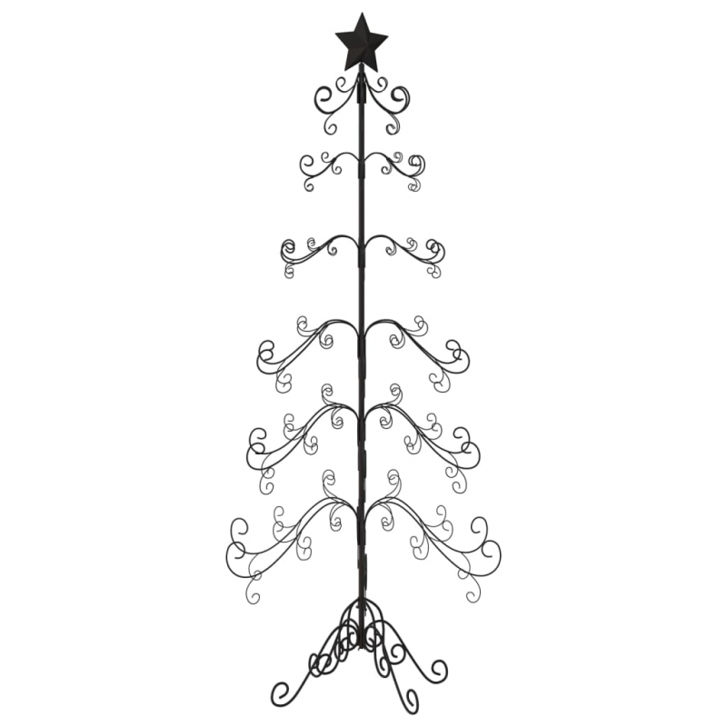 Metall-Weihnachtsbaum für Dekorationen Schwarz 180 cm