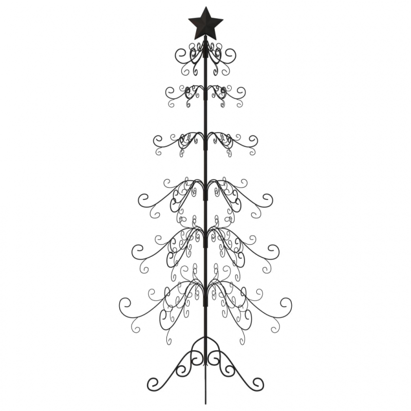 Metall-Weihnachtsbaum für Dekorationen Schwarz 215 cm