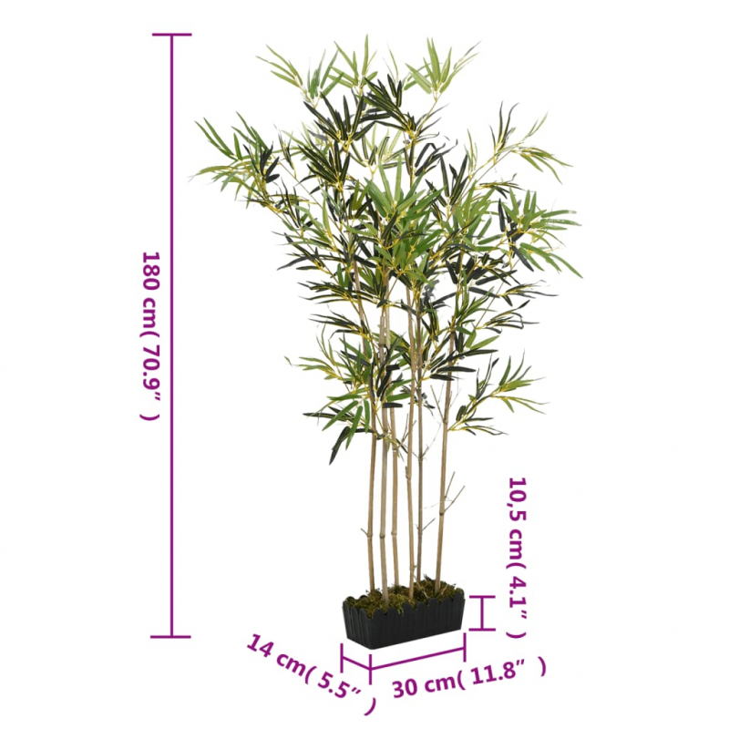 Bambusbaum Künstlich 1288 Blätter 180 cm Grün