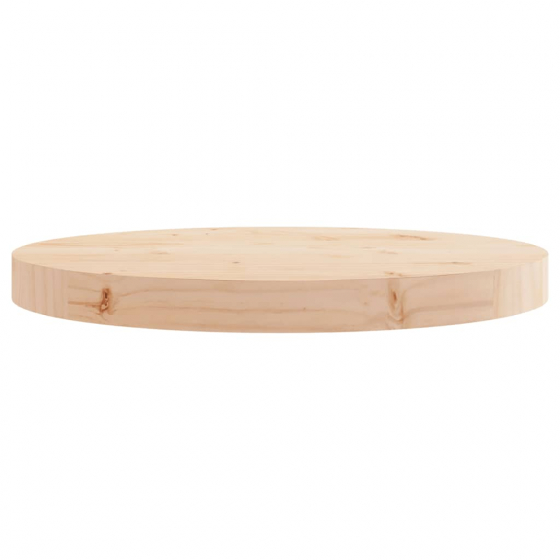 Tischplatte Rund Ø40x3 cm Massivholz Kiefer