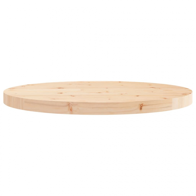 Tischplatte Rund Ø60x3 cm Massivholz Kiefer