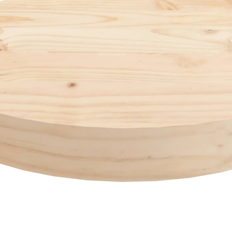 Tischplatte Rund Ø90x3 cm Massivholz Kiefer