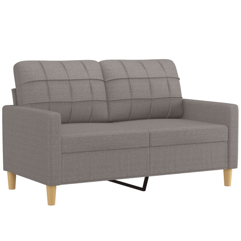 2-Sitzer-Sofa Taupe 120 cm Stoff