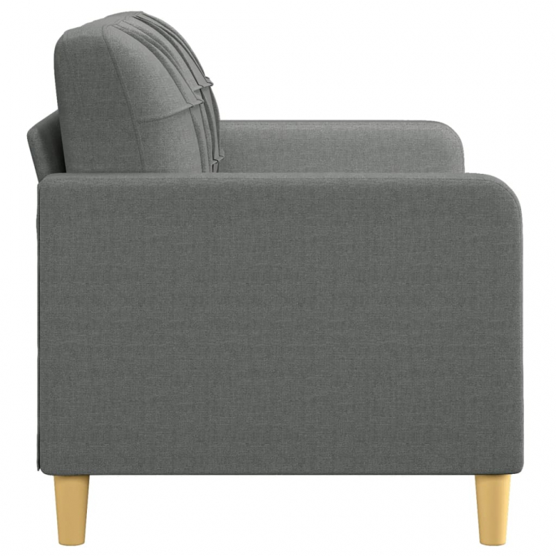 2-Sitzer-Sofa Dunkelgrau 140 cm Stoff