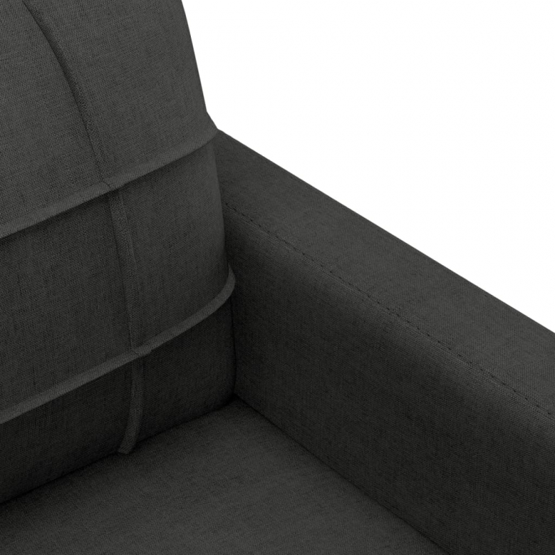 2-Sitzer-Sofa Schwarz 140 cm Stoff