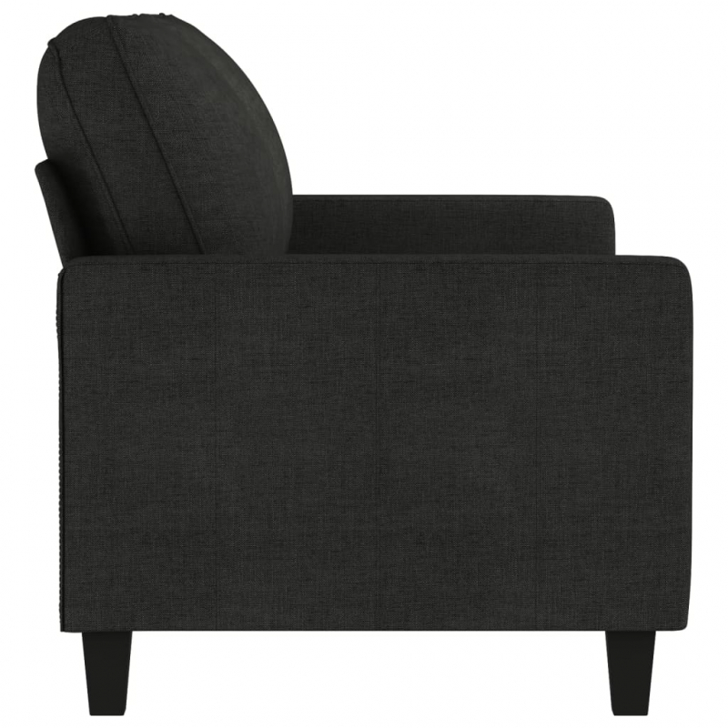 2-Sitzer-Sofa Schwarz 140 cm Stoff