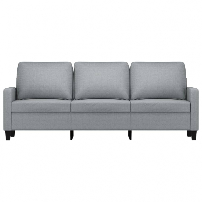 3-Sitzer-Sofa Hellgrau 180 cm Stoff