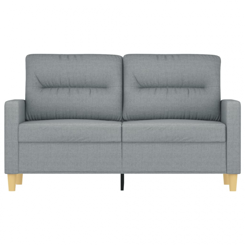2-Sitzer-Sofa Hellgrau 120 cm Stoff