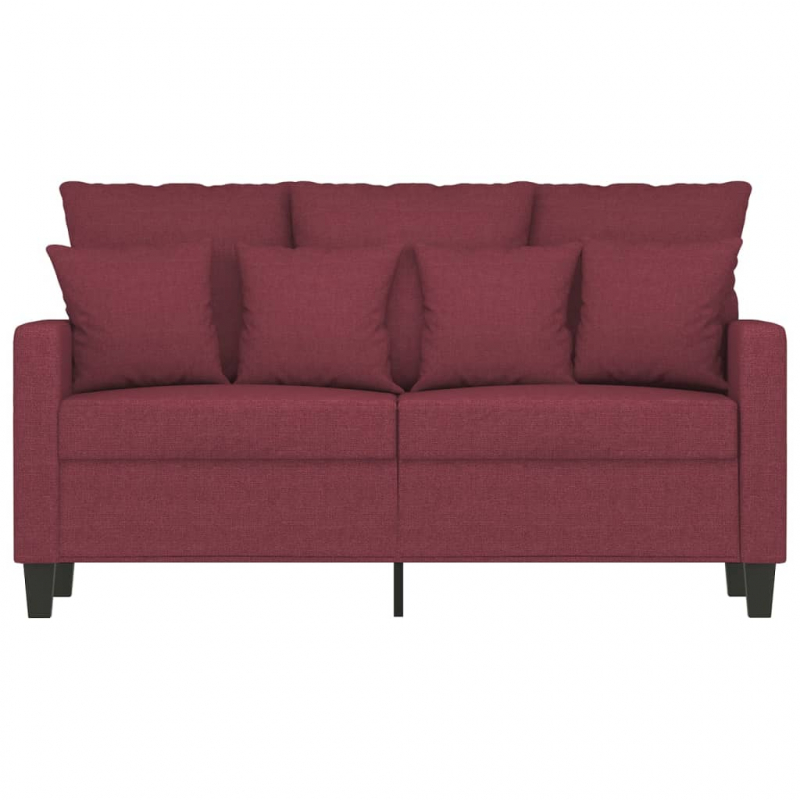 2-Sitzer-Sofa Weinrot 120 cm Stoff