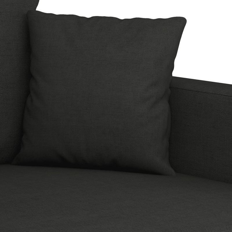 2-Sitzer-Sofa Schwarz 140 cm Stoff