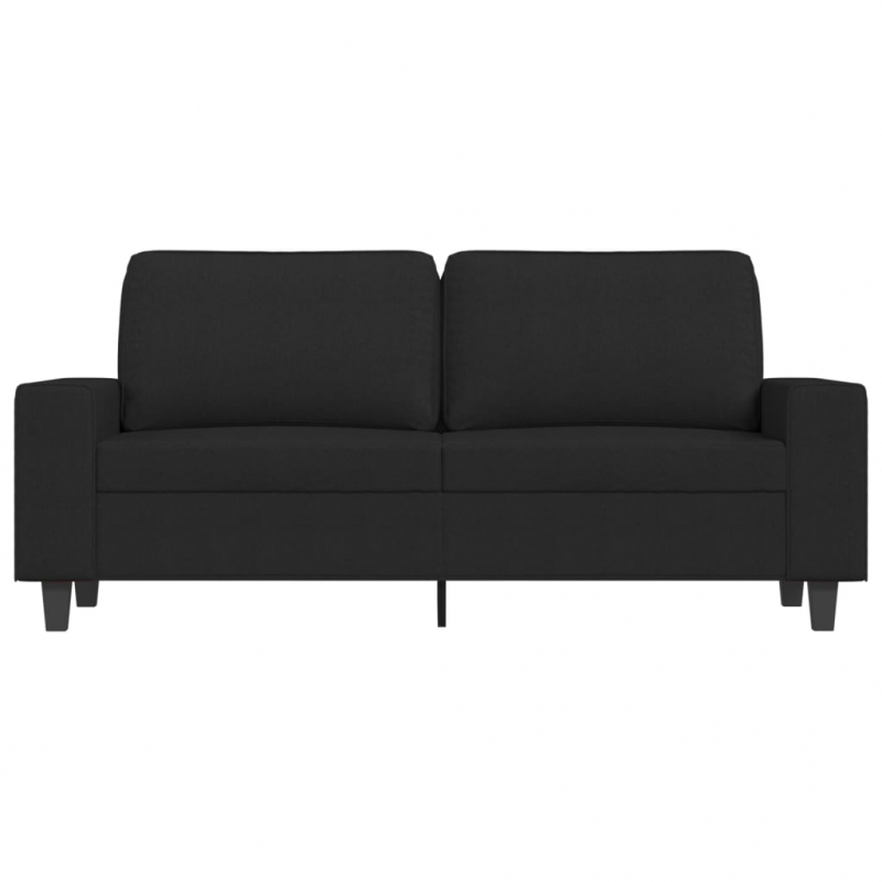 2-Sitzer-Sofa Schwarz 140 cm Stoff