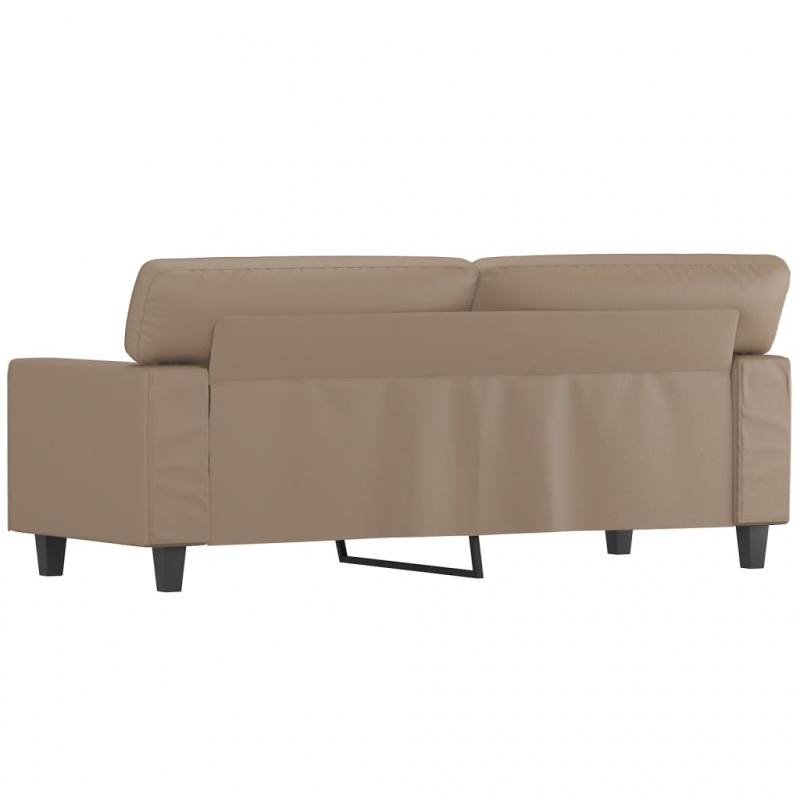 2-Sitzer-Sofa Cappuccino-Braun 140 cm Kunstleder