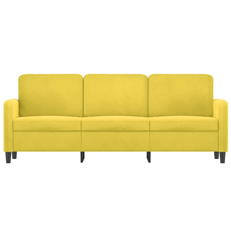 3-Sitzer-Sofa Gelb 180 cm Samt