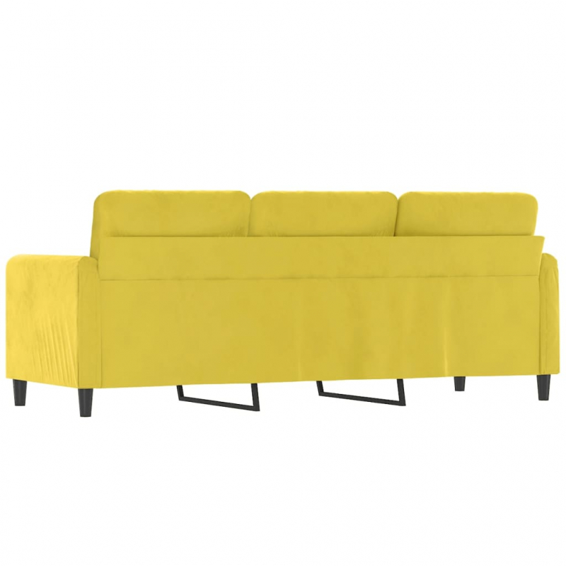 3-Sitzer-Sofa Gelb 180 cm Samt