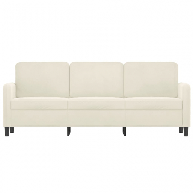 3-Sitzer-Sofa Creme 180 cm Samt