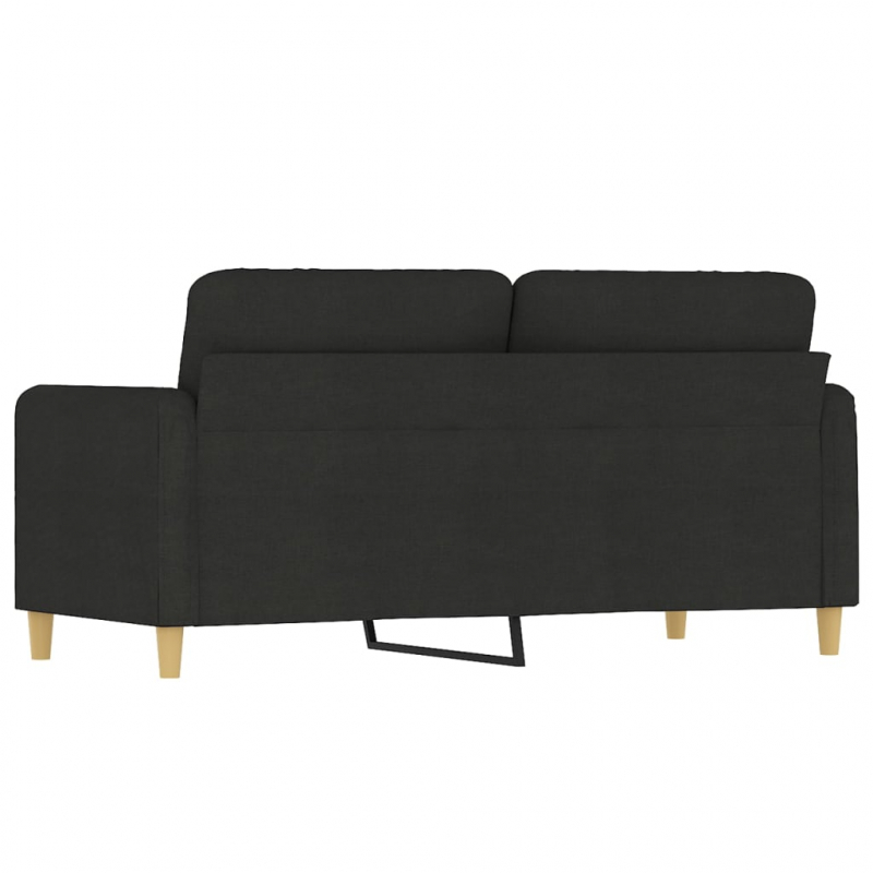 2-Sitzer-Sofa Schwarz 140 cm Stoff