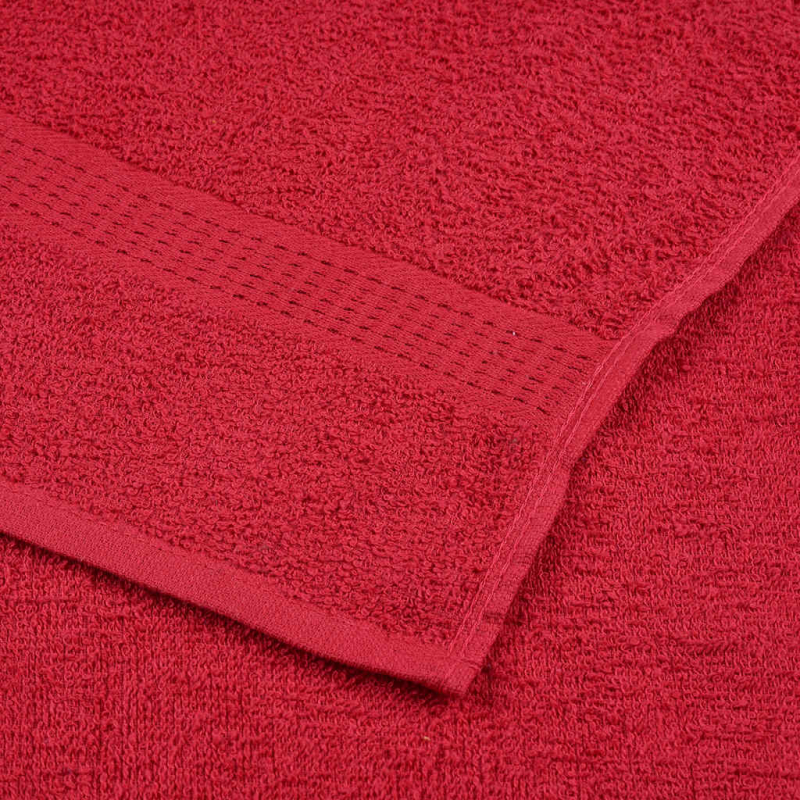 Handtücher 10 Stk. Rot 100x200 cm 360 g/m² 100% Baumwolle