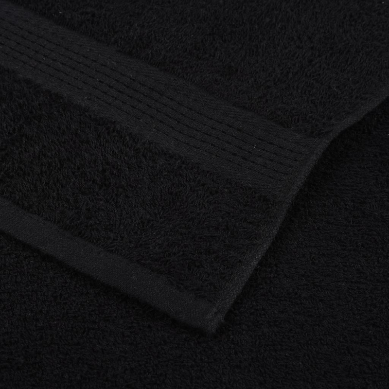 Gästetücher 10 Stk. Schwarz 30x50 cm 360 g/m² 100% Baumwolle