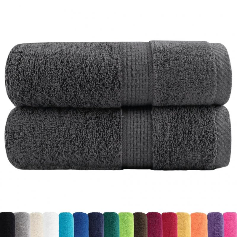 Premium-Seiftücher SOLUND 2 Stk. Anthrazit 30x30 cm 600 g/m²