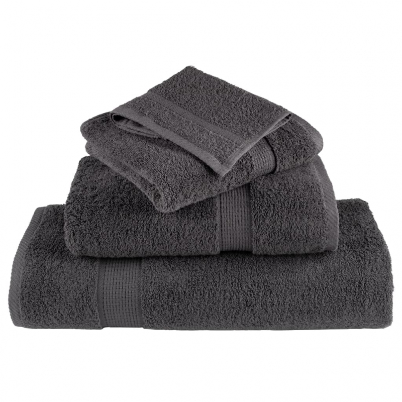 Premium-Gästetücher SOLUND 10 Stk. Anthrazit 30x50 cm 600 g/m²