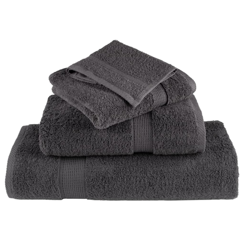 Premium-Duschtücher SOLUND 2 Stk. Anthrazit 70x140 cm 600 g/m²