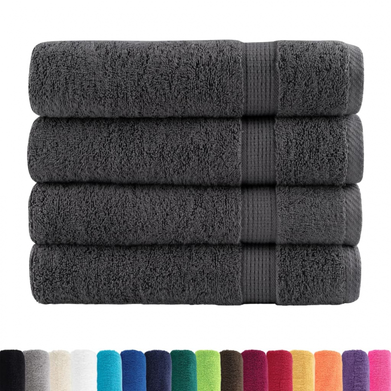 Premium-Duschtücher SOLUND 4 Stk. Anthrazit 70x140 cm 600 g/m²